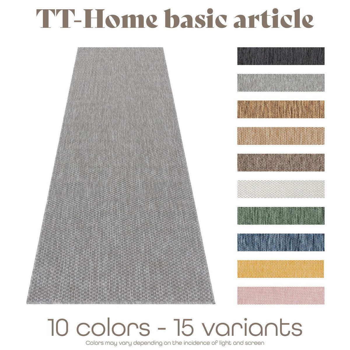 OUTDOORTEPPICH Grau 60 x 100 cm - Grau, Kunststoff (60/100cm) - TT Home