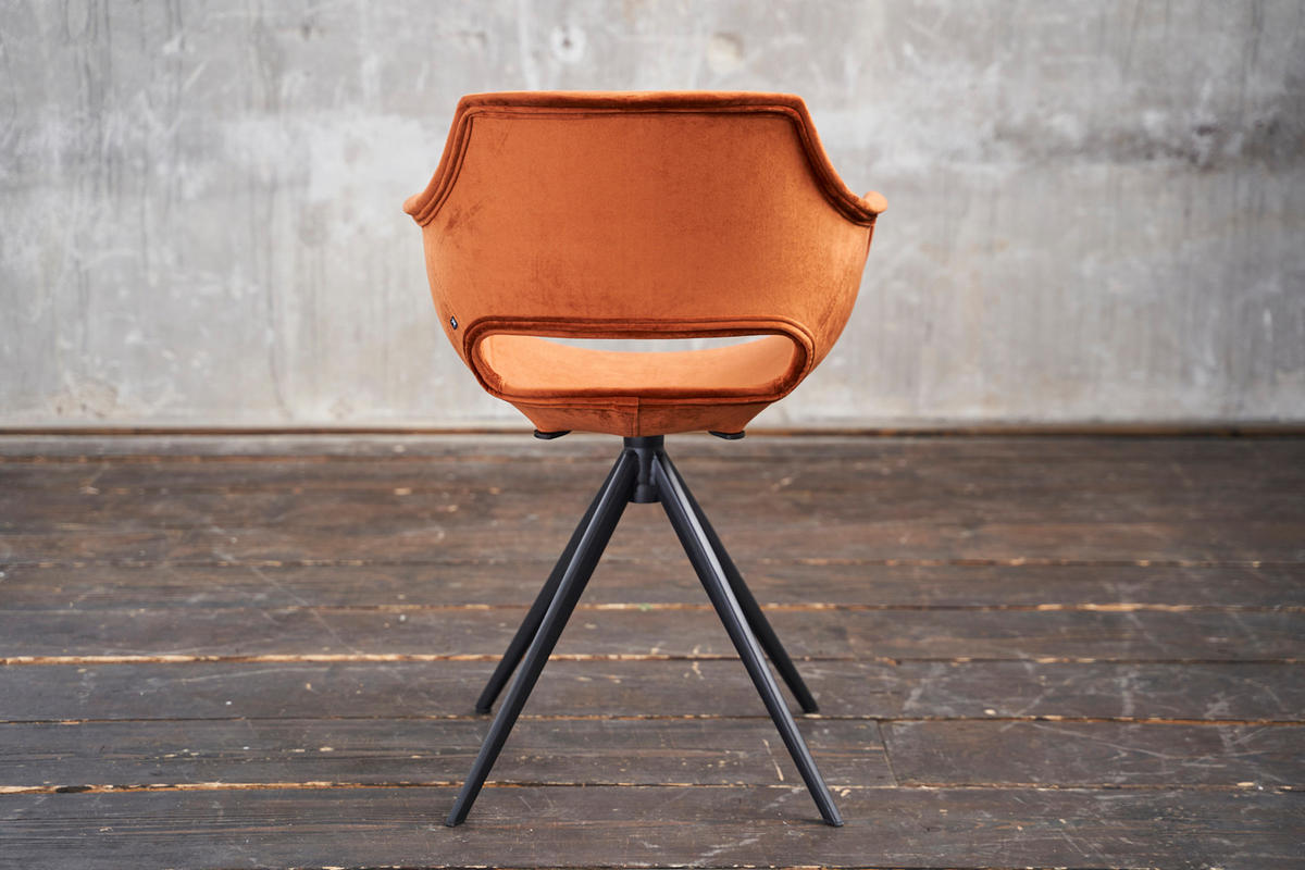 DREHSTUHL ZAJA Braun Velvet - Dunkelbraun/Braun, Textil (57/85/59cm) - KAWOLA