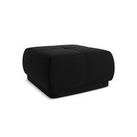 POUF Samt Stoff Schwarz - Schwarz, Kunststoff/Textil (60/35/60cm) - Makamii
