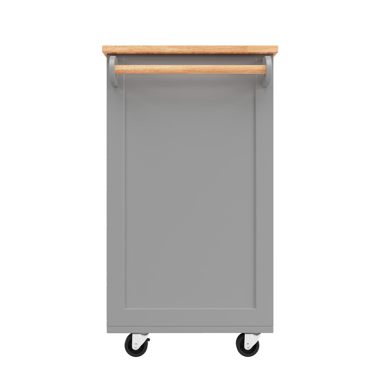 KÜCHENINSEL mit Stauraum 102 x 45 x 92 cm MDF Holzmaserung Grau - Grau, Metall (45/92/102cm) - Beauniv