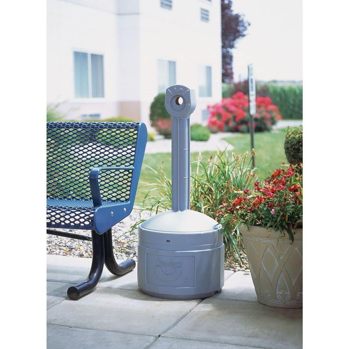 STANDASCHER aus Kunststoff Original Smoker Cease Fire 15 Liter 98x42 cm Grau - Grau, Kunststoff (42cm) - PROREGAL