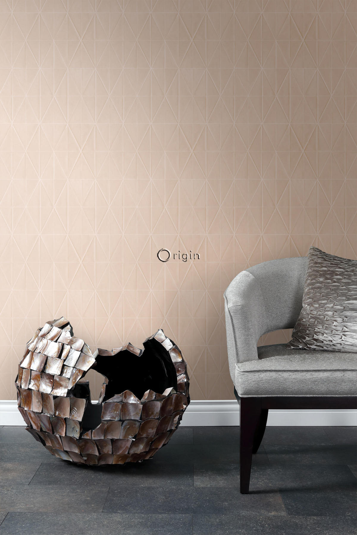 TAPETE grafische Form 53 cm x 10.05 m - Gelb, Papier (53/1000cm) - Origin Wallcoverings