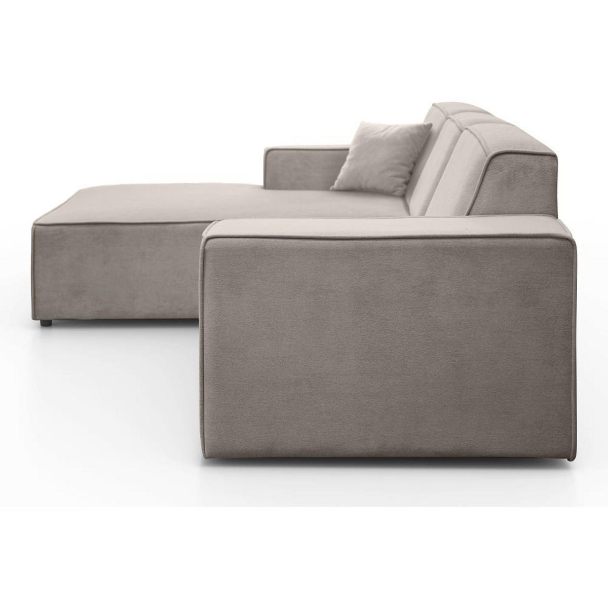 ECKSOFA ohne Schlaffunktion Pedro L cappuccino links - Schwarz/Cappuccino, Kunststoff/Textil (267/170cm) - Beautysofa