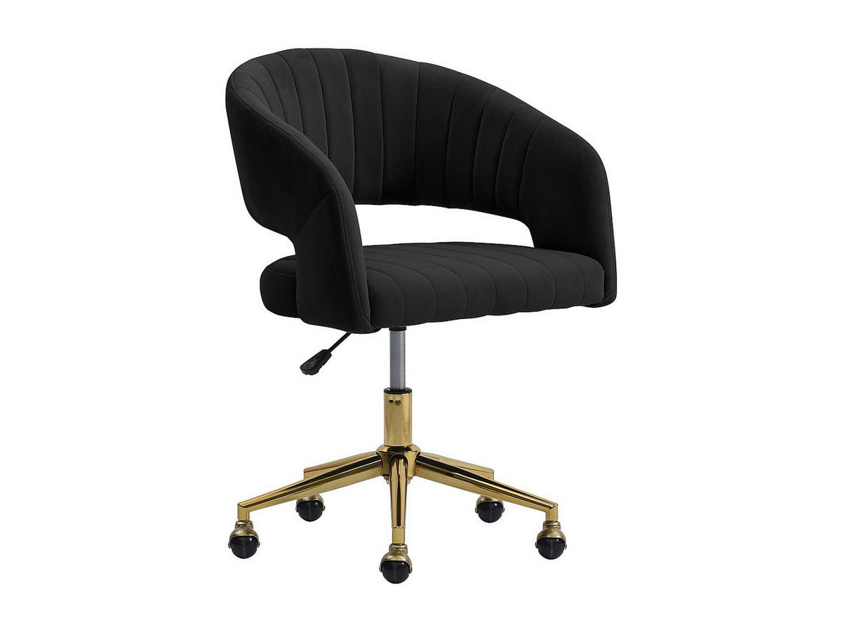 BÜROSTUHL ohne Armlehnen - 61 x 56 - stoff - schwarz Tiriesi - Schwarz, Textil/Metall (61/87/56cm) - Vente-Unique