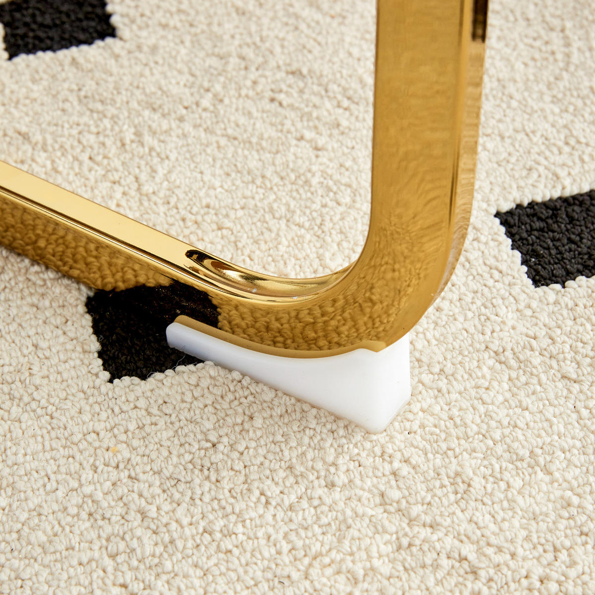 BARHOCKER 2er-Set 96,5 cm Metall/Kunstleder White+Gold - Weiß, Metall (46.5/96.5/39cm) - Meubliv