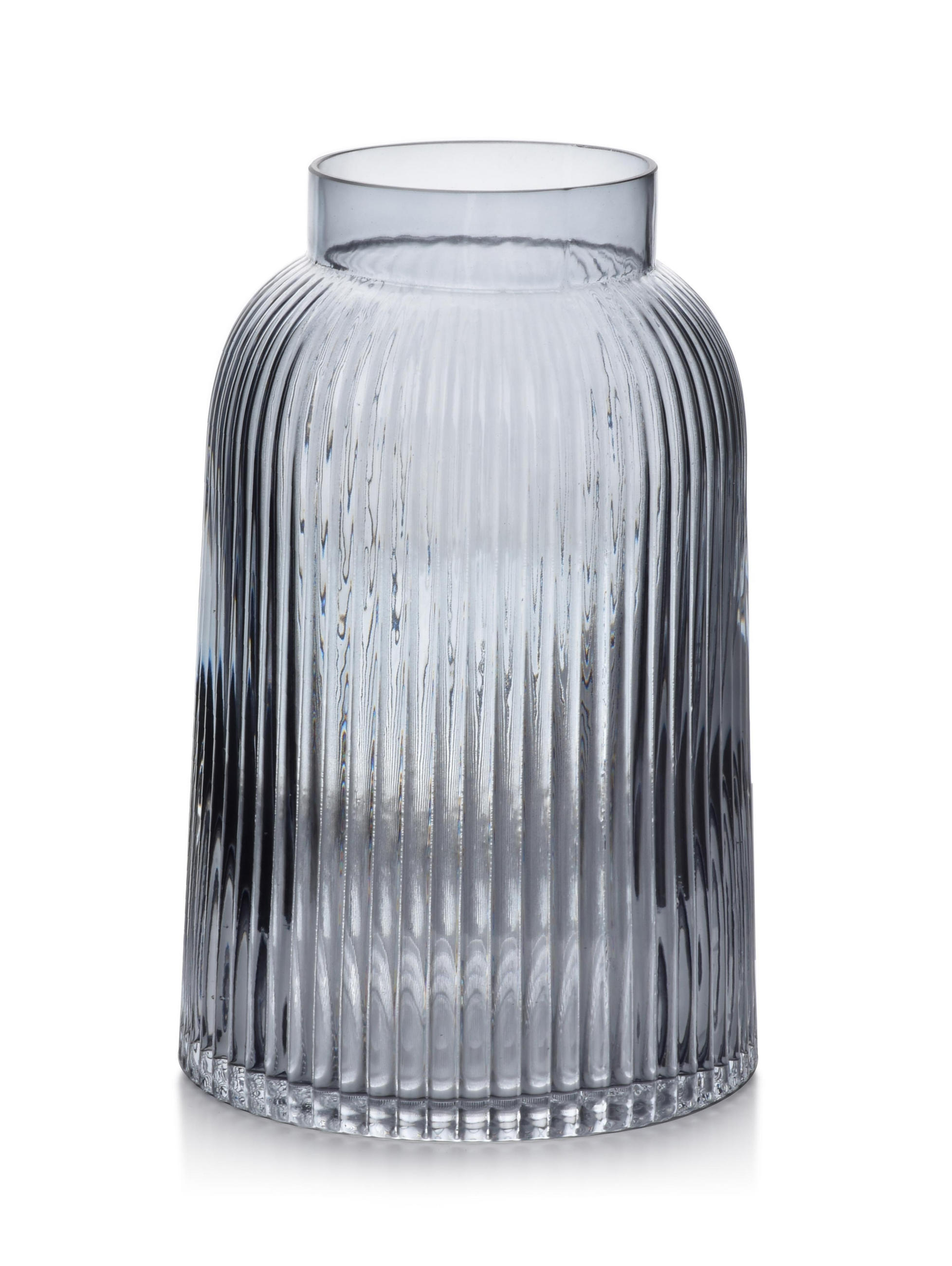 VASE Serenite Grau 15/15/24 cm Glas - Grau, Glas (24cm) - Mondex