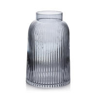 VASE Serenite Grau 15/15/24 cm Glas - Grau, Glas (24cm) - Mondex