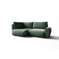 ECKSOFA Galan Mini Mit Schlaffunktion - Grün, Holzwerkstoff/Textil (241/153cm) - Fun Möbel