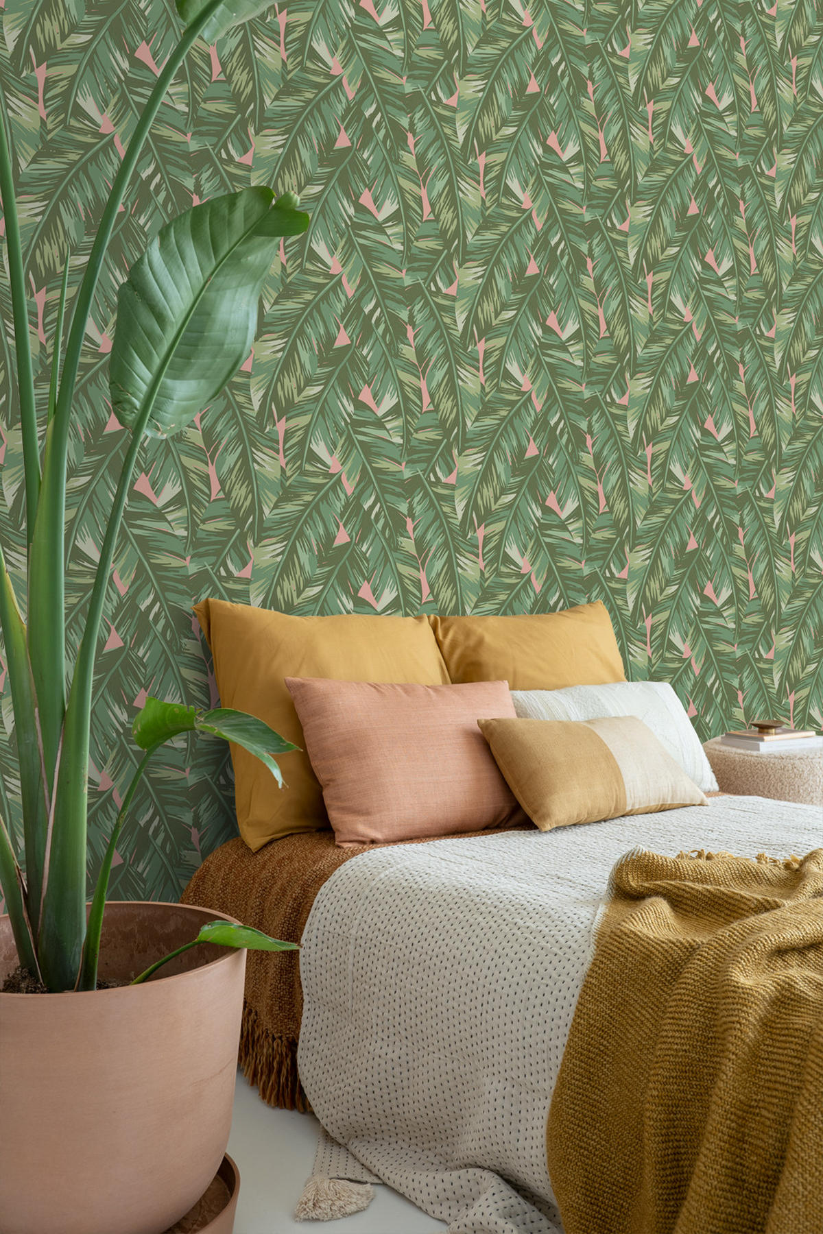 TAPETE Bananenblätter 53 cm x 10.05 m - Grün, Papier (53/1000cm) - ESTAhome