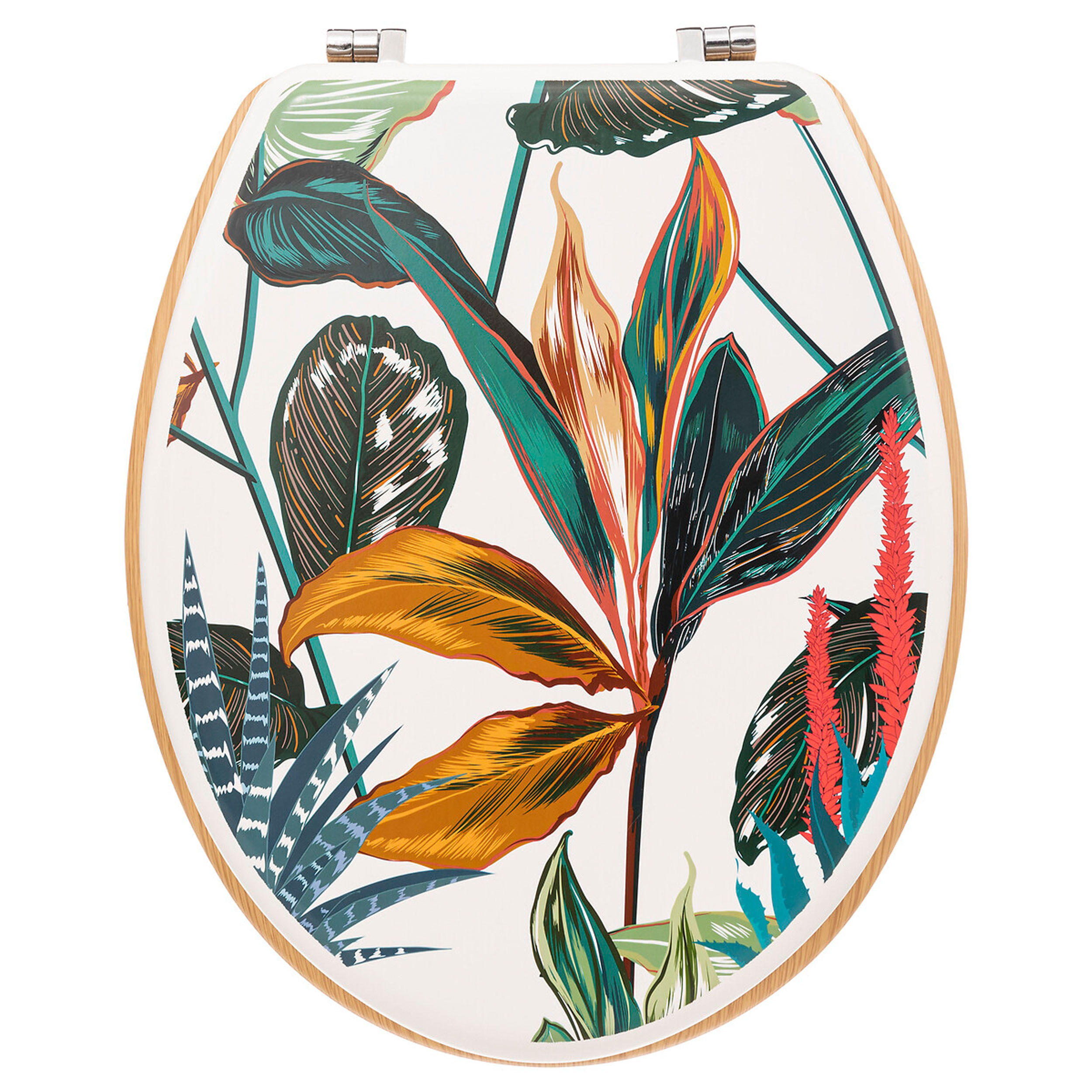 WC-SITZ Palawan, HDF, Zink, Kunststoff, Bunt - Multicolor, Holzwerkstoff (36/5.35/42.5cm) - 5five Simply Smart