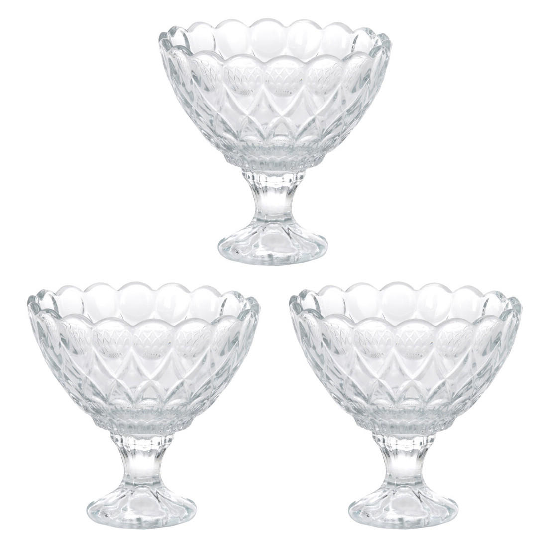 EISBECHER Diamond 200 ml 3er-Set - Transparent, Glas (9.7cm) - Excellent Houseware