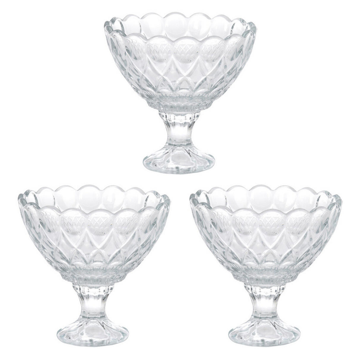 EISBECHER Diamond 200 ml 3er-Set - Transparent, Glas (9.7cm) - Excellent Houseware