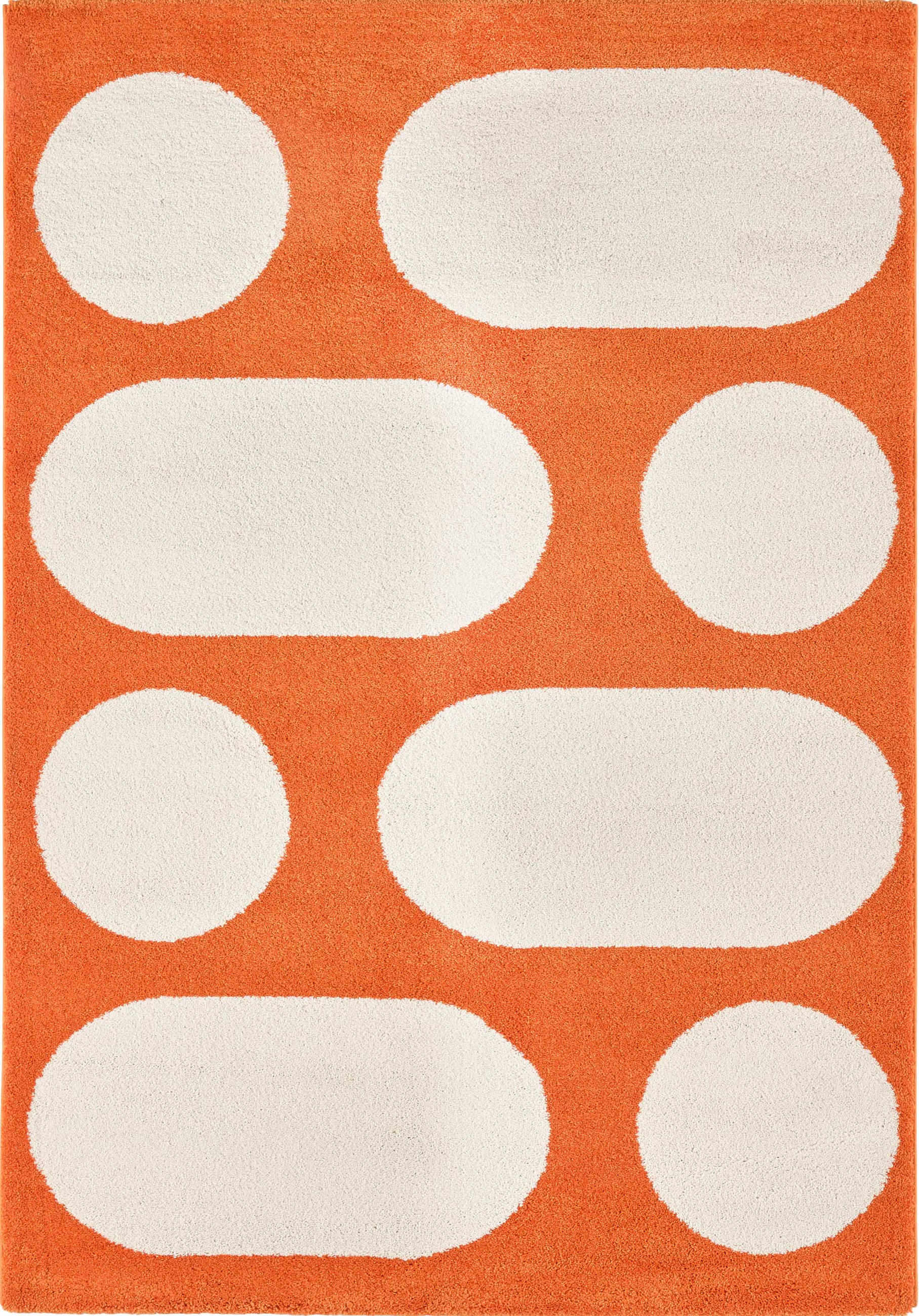 TEPPICH vintage geometrischer orange Groovy 160x230 cm - Orange, Textil (160/230cm) - Nazar Rugs