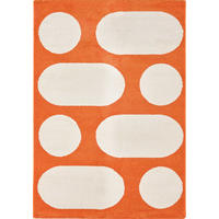 TEPPICH vintage geometrischer orange Groovy 160x230 cm - Orange, Textil (160/230cm) - Nazar Rugs