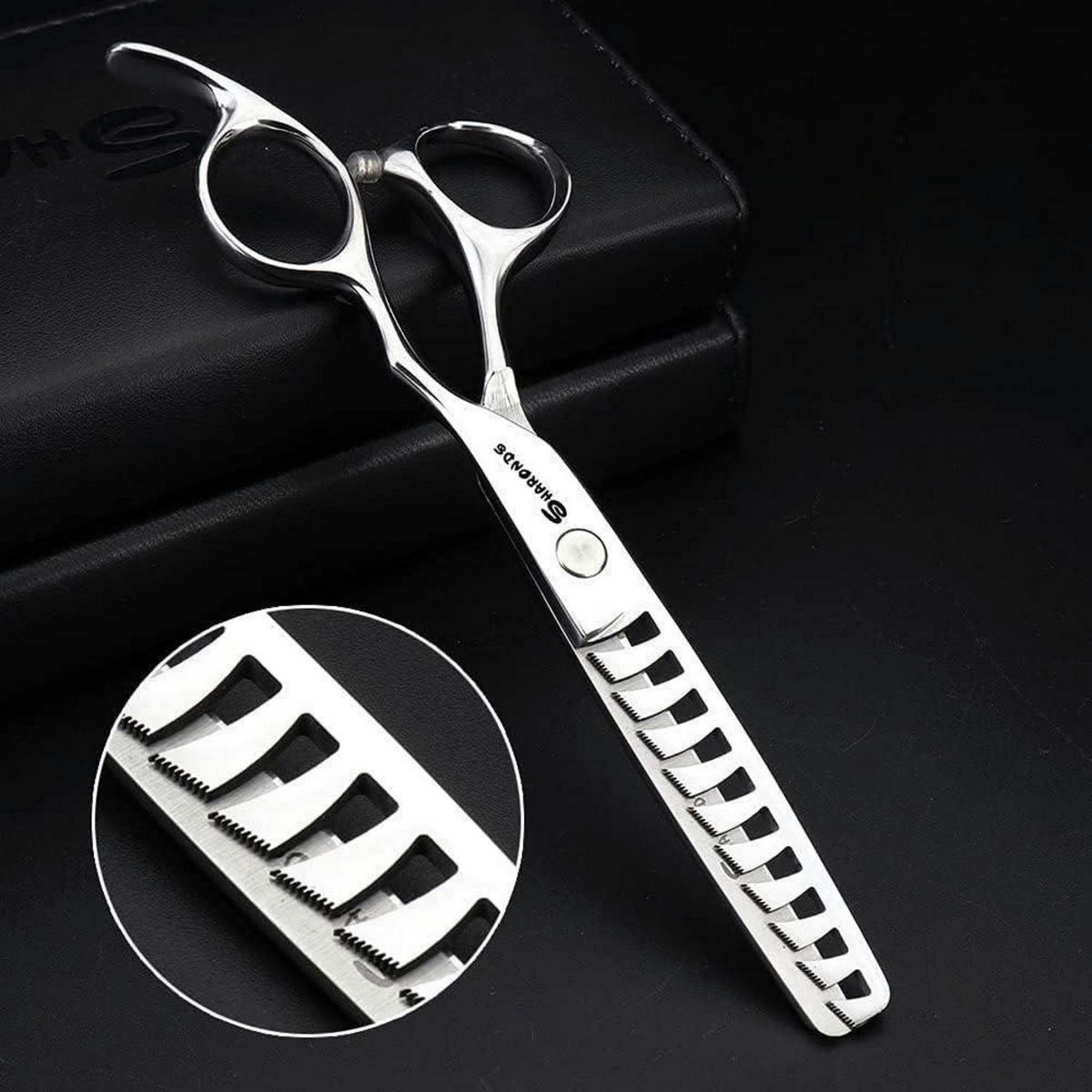 FRISEURSCHEREN Set 6 Zoll Edelstahl mit Zubehör - Silberfarben, Metall (6/1/15.2cm)