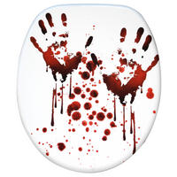 WC-SITZ Blood Hands - Rot, Holzwerkstoff (38/6/47cm) - Sanilo