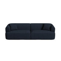 MODULARES-SOFA Campi aus strukturiertem Stoff königsblau 4 Sitzplätze - Dunkelblau, Textil (90/70/255cm) - Cosmopolitan Design