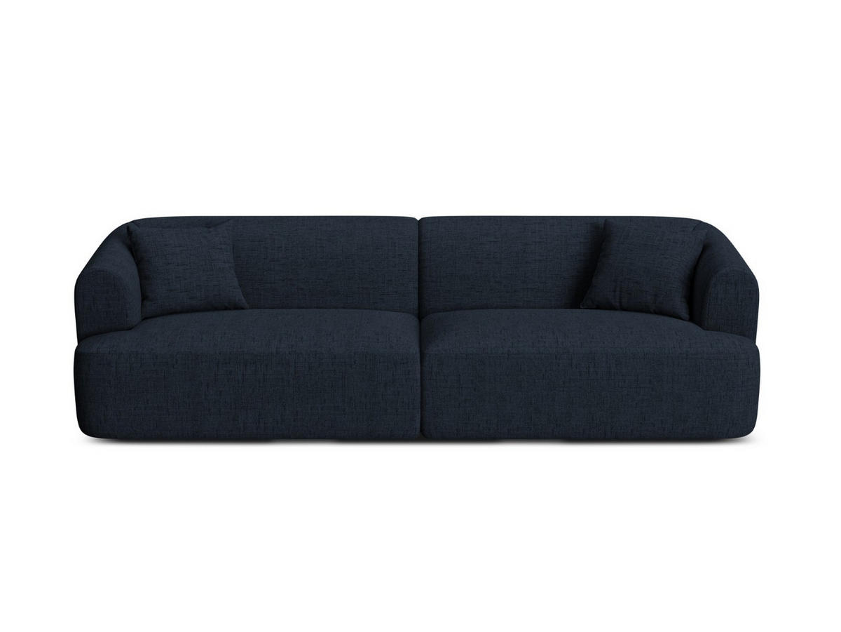 MODULARES-SOFA Campi aus strukturiertem Stoff königsblau 4 Sitzplätze - Dunkelblau, Textil (90/70/255cm) - Cosmopolitan Design