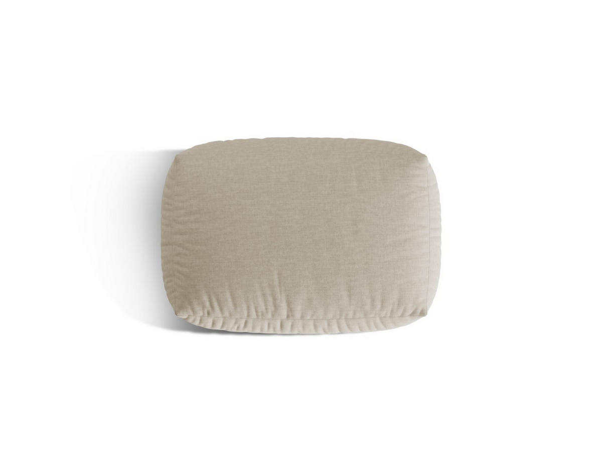 POUF Martina aus strukturiertem Stoff leichtes beige - Creme, Textil (65/44/95cm) - Micadoni