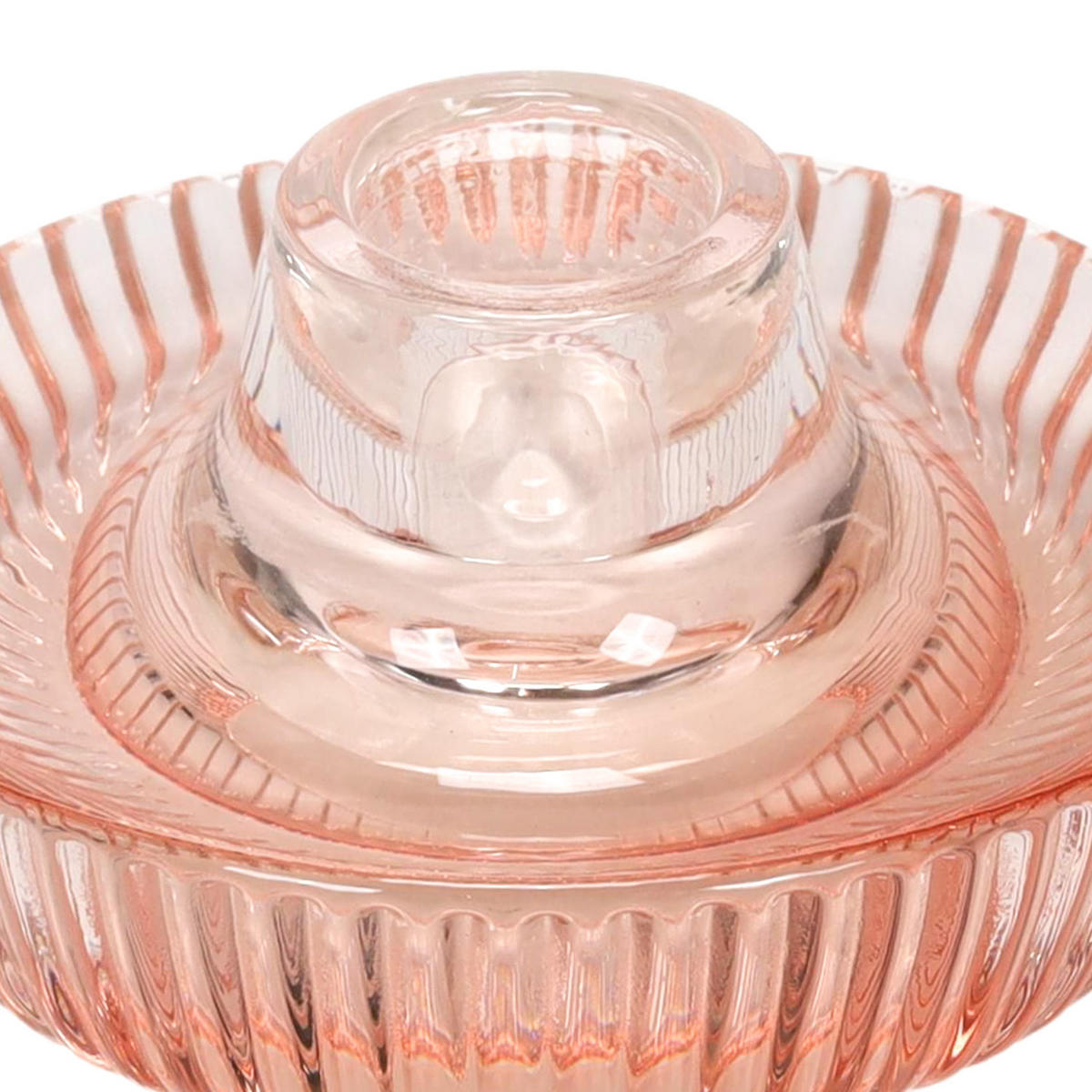 KERZENSTÄNDER aus Glas Arty 10/10/5 cm - Rosa, Glas (10/5/10cm) - Homea