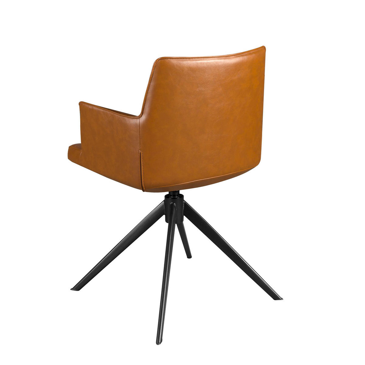 STUHL asymmetrisch Dunkelgrün Schwarz 57/60/80 cm - Braun, Leder/Metall (57/80/60cm) - ANGEL CERDA