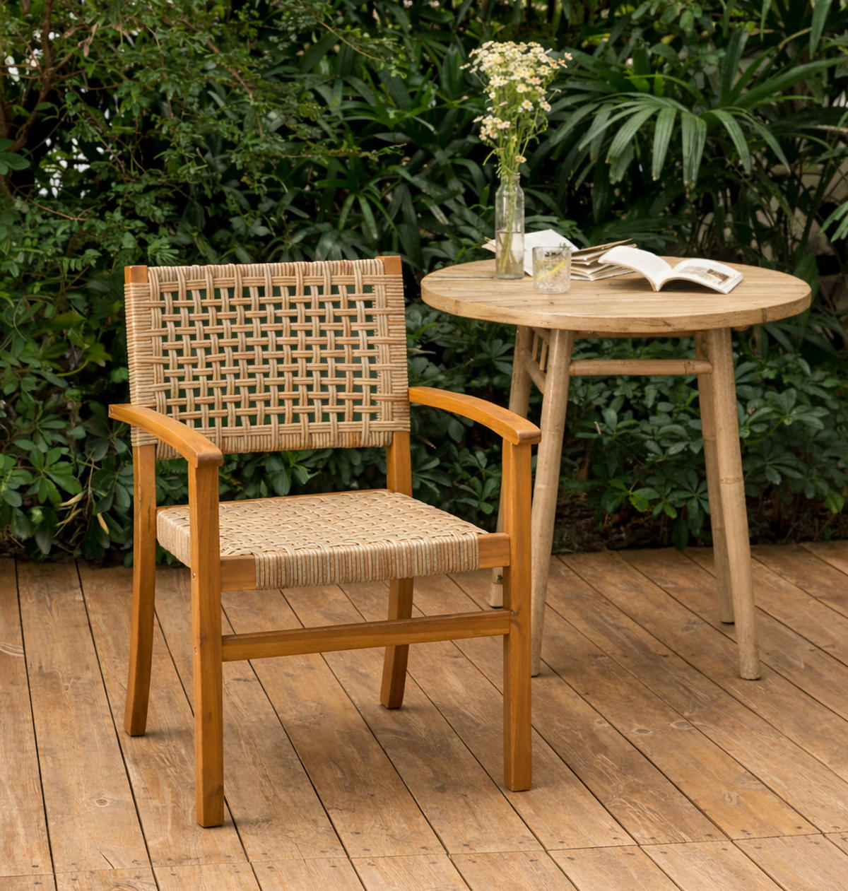 GARTENSTUHL 2er-Set Holz Braun - Braun, Holz (57/88/54cm) - Nordlys