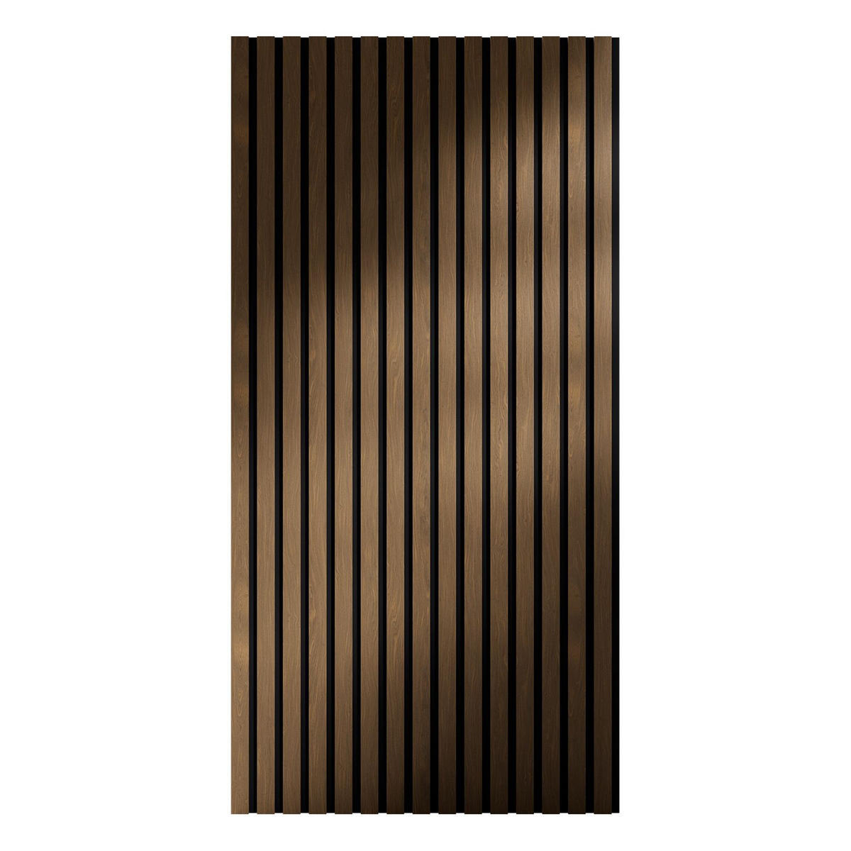 WANDPANEELE Akustik 120x60 cm Eiche Natur Dunkel (4er-Set) - Braun, Holz (60/120/1.8cm) - Juskys