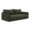 3-SITZER SOFA mit Schlaffunktion Strukturstoff Stoff Grün - Schwarz/Olivgrün, Kunststoff/Textil (216/86/105cm) - Makamii