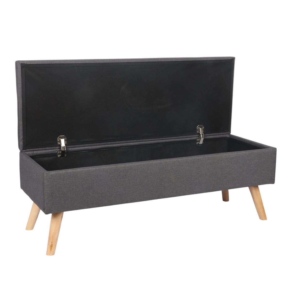 SITZBANK - Grau, Holz/Holzwerkstoff (110/40/40cm) - Relaxdays