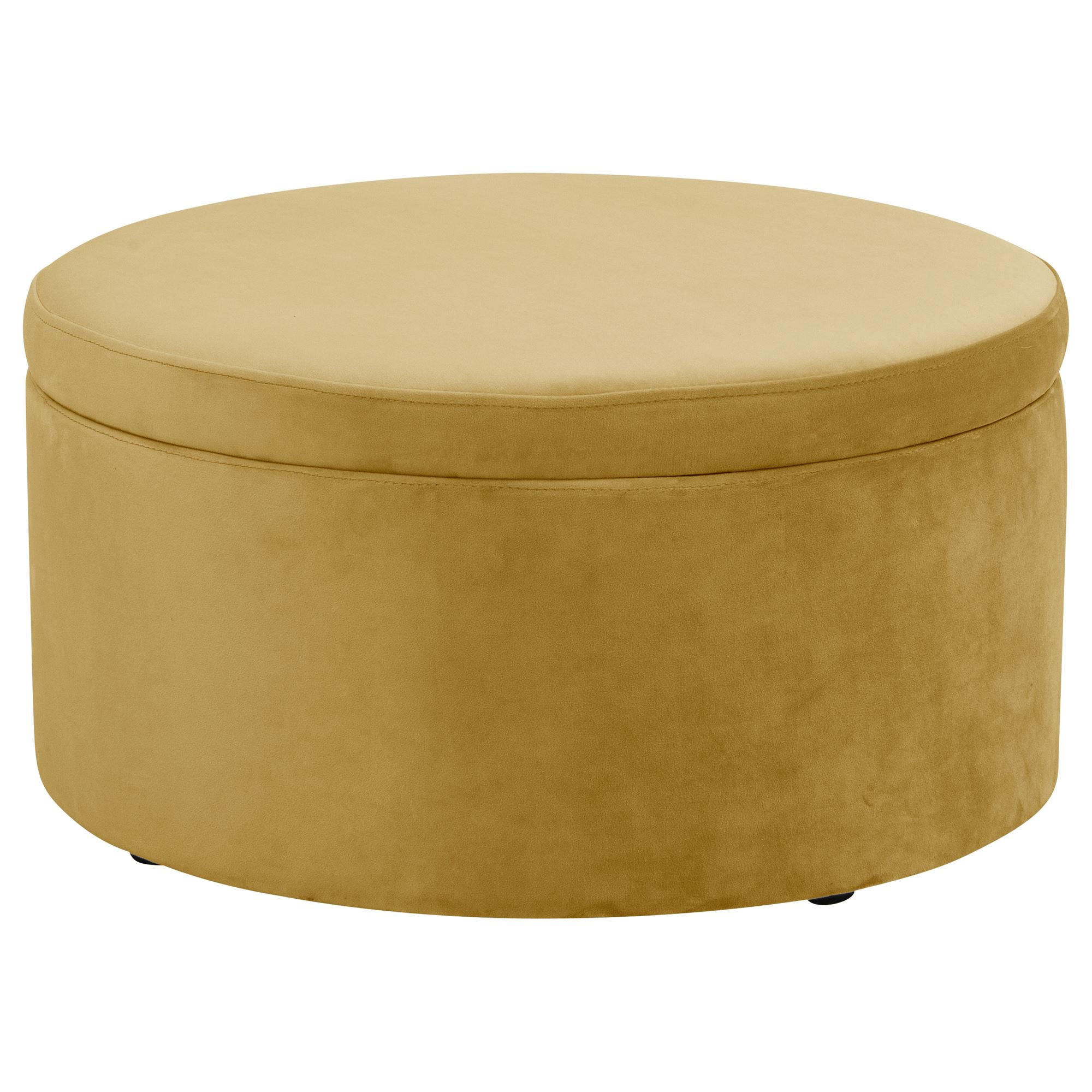 KINDERHOCKER Katyushka Samtvelours mais - Currygelb, Kunststoff (60/32/60cm) - 58aufmkessel