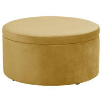 KINDERHOCKER Katyushka Samtvelours mais - Currygelb, Kunststoff (60/32/60cm) - 58aufmkessel