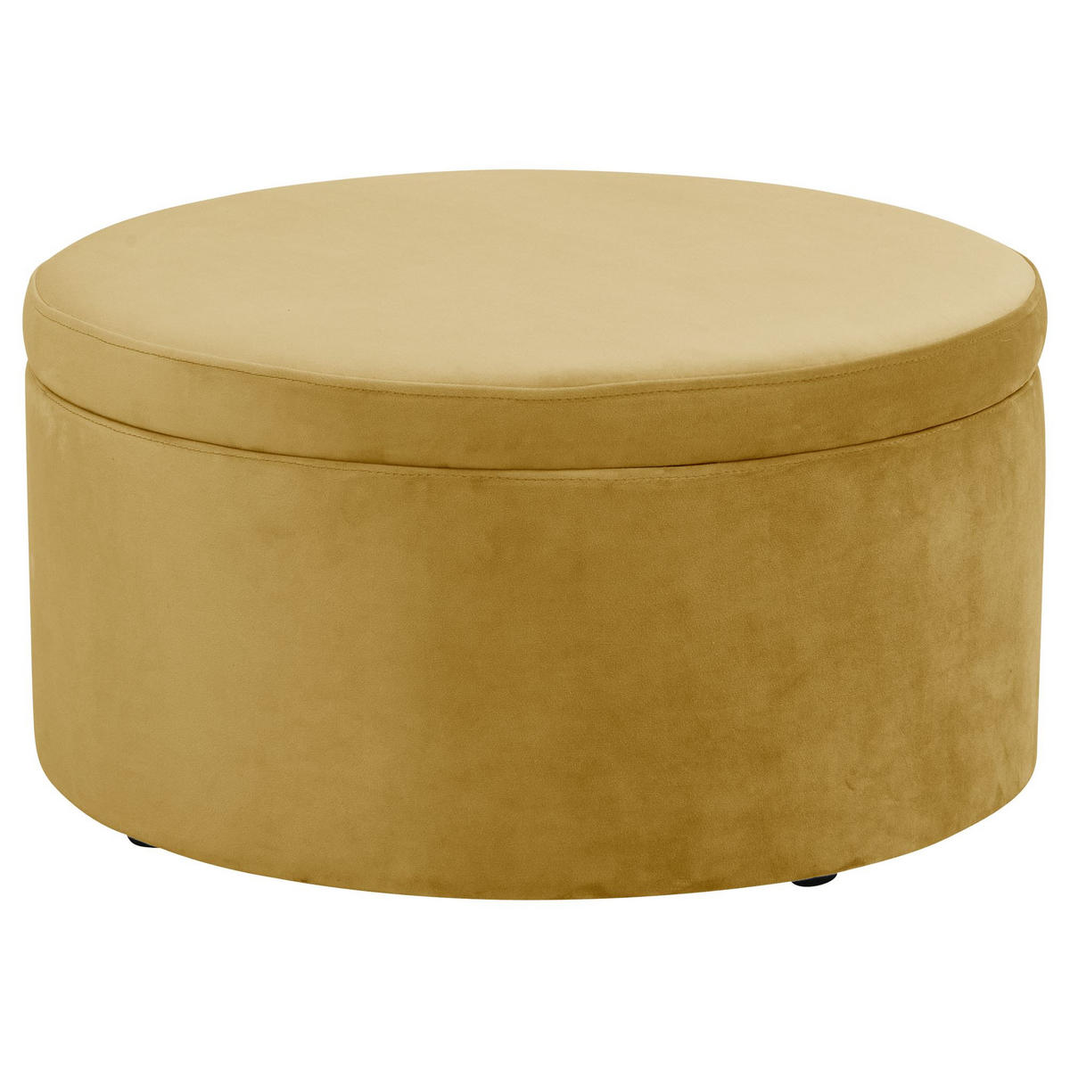 KINDERHOCKER Katyushka Samtvelours mais - Currygelb, Kunststoff (60/32/60cm) - 58aufmkessel