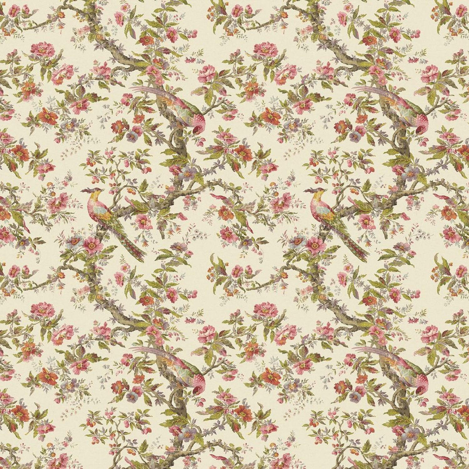 FOTOTAPETE Blumen und Vögel 400 x 280 cm - Beige, Papier (400/280cm) - Sanders & Sanders