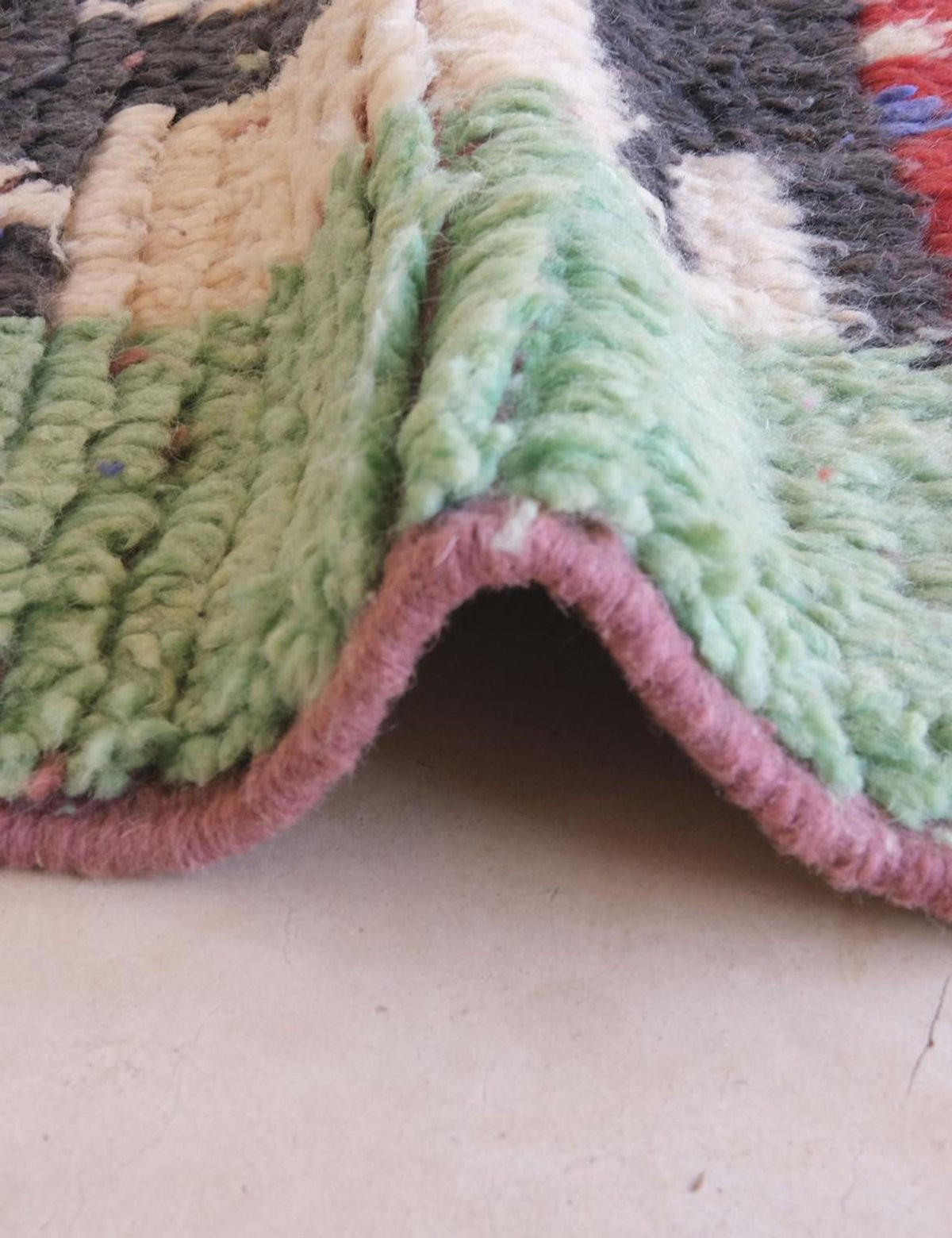 BERBERTEPPICH aus reiner Wolle 167x 278 cm - Grün, Naturmaterialien (167/278cm) - AFK Living