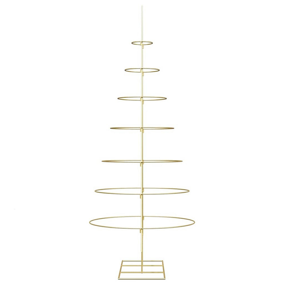 WEIHNACHTSBAUM Metall Gold 209 Cm Pulverbeschichteter Stahl - Goldfarben, Metall (209cm) - vidaXL