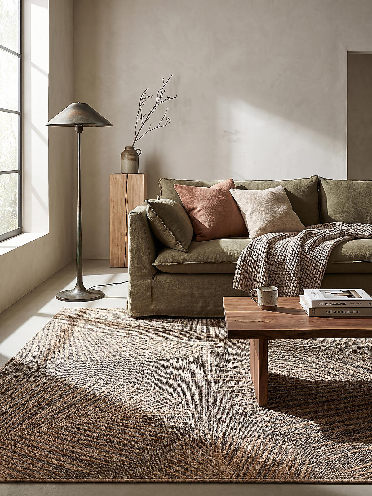 FLACHWEBTEPPICH Floral CORDEV Polypropylen Natur 160 x 230 cm - Beige, Textil (160/230cm) - KADIMA DESIGN