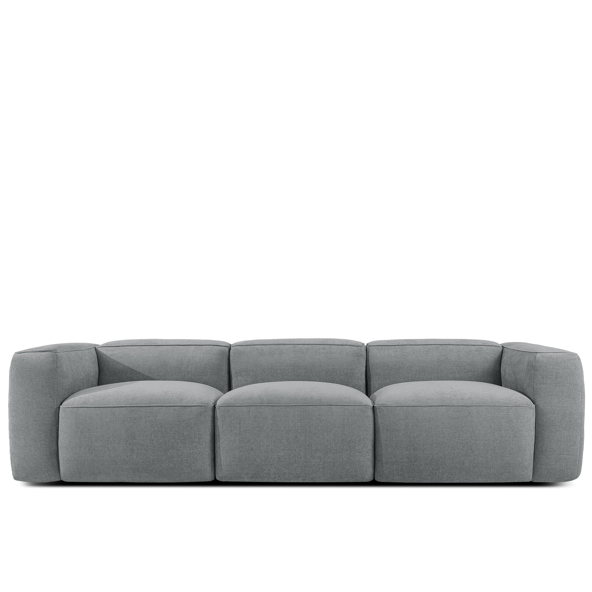 3-SITZER SOFA FUBBO, Grau - Grau, Holz/Holzwerkstoff (290/73/96cm) - KONSIMO®