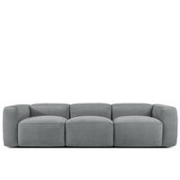 3-SITZER SOFA FUBBO, Grau - Grau, Holz/Holzwerkstoff (290/73/96cm) - KONSIMO®