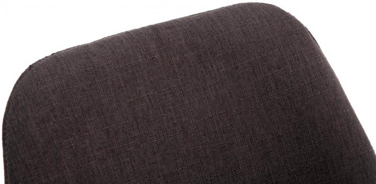 STUHL 4er Set Stoff dunkelgrau - Eukalyptusholzfarben/Dunkelgrau, Holz/Textil (48/84/55cm) - CLP