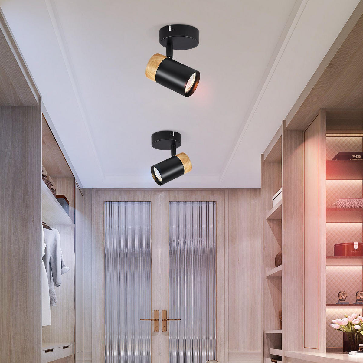 DECKENLEUCHTE Doris 1-flammig 9/9/15 cm - Schwarz, Metall (9/9/15cm) - Nettlife