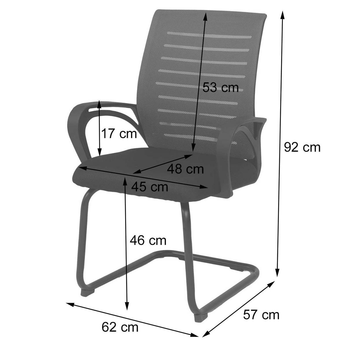 KONFERENZSTUHL Rot - Rot, Textil (62/92/57cm) - MCW