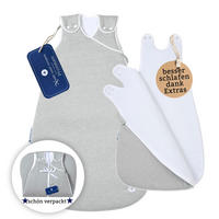 BABY Schlafsack Ganzjahresschlafsack Babyschlafsack Atmungsaktiv - Grau, Textil (42/70cm) - nordic coast company