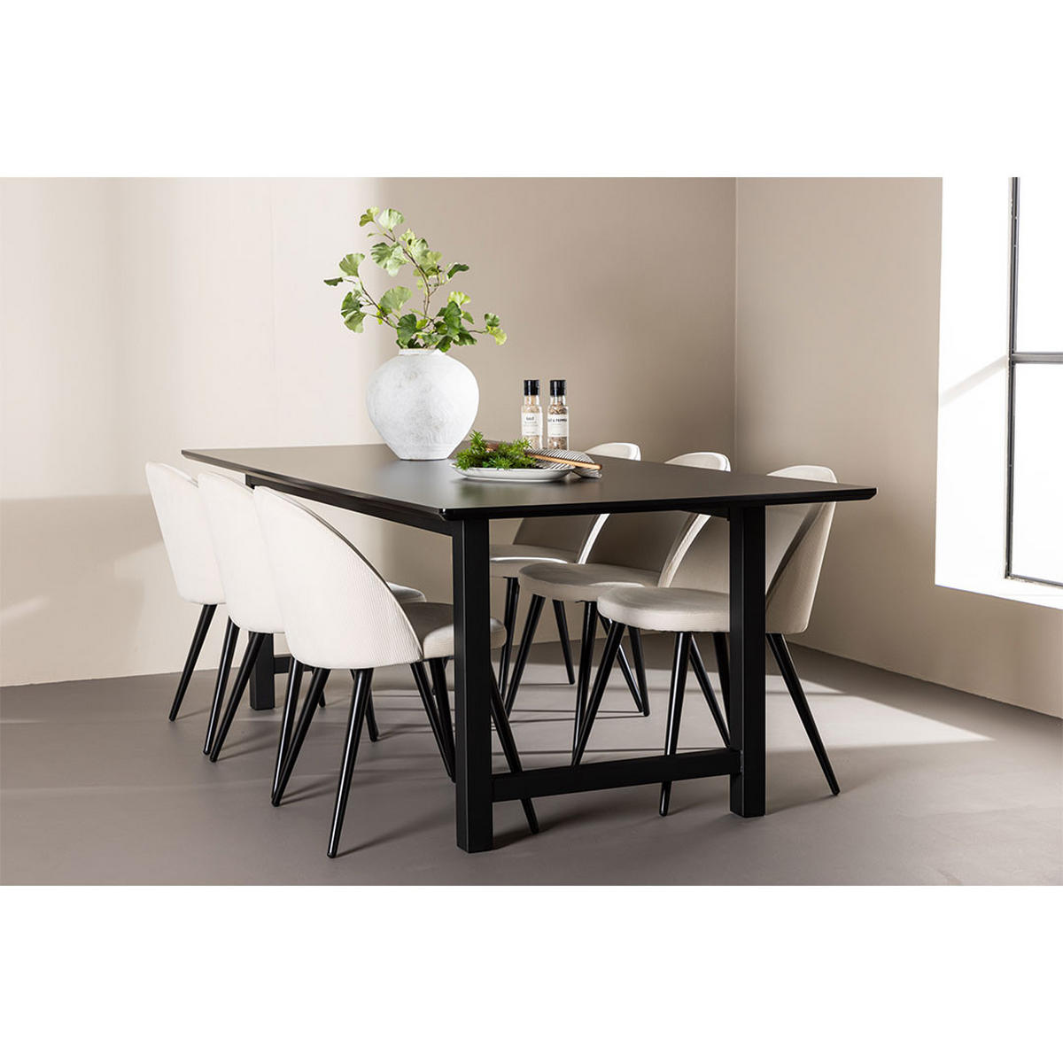 TISCHGRUPPE Beige - Beige, Holz (220/75/100cm) - ebuy24