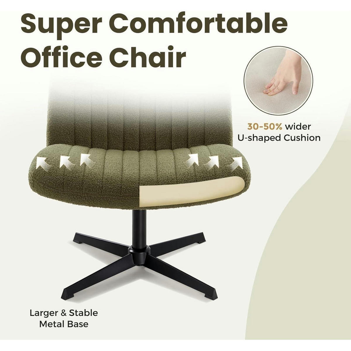 BÜROSTUHL ohne Rollen höhenverstellbar grün - Grün, Textil (76/65/49.5cm)
