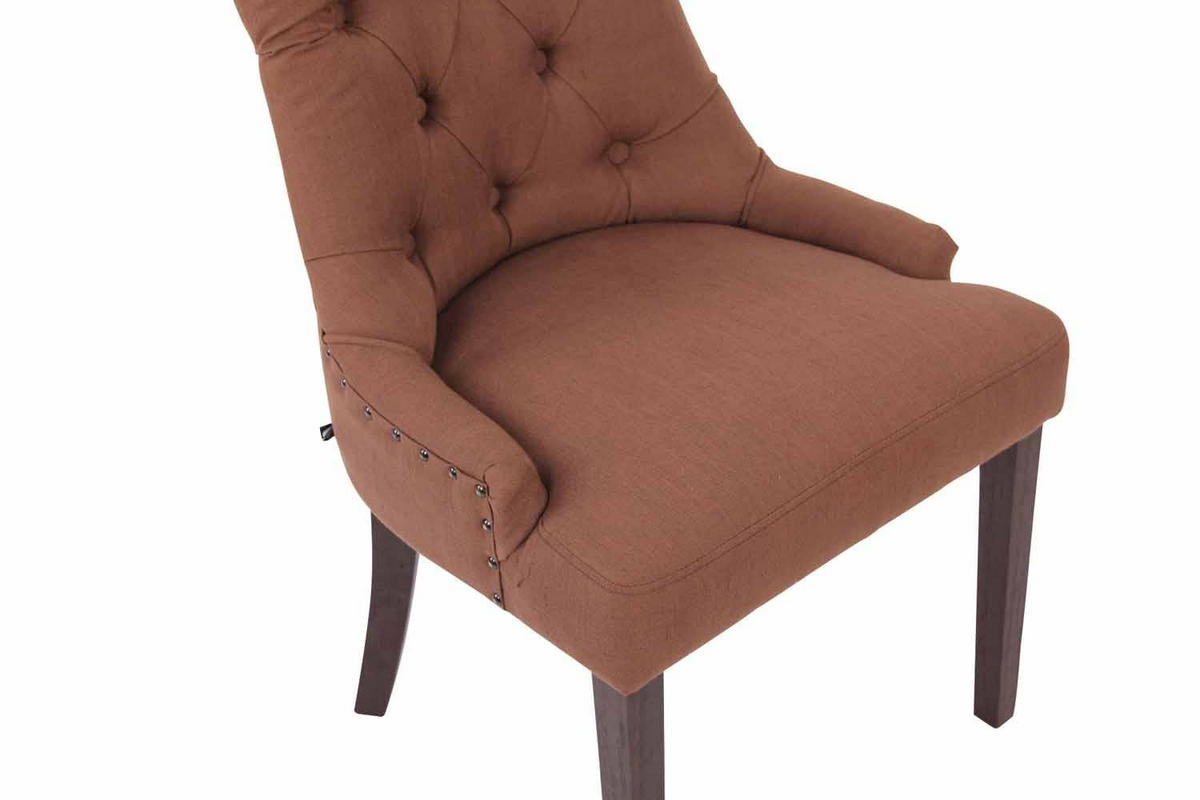 WOHNZIMMERSTUHL Stoff braun - Braun, Holz/Textil (55/92/58cm) - CLP