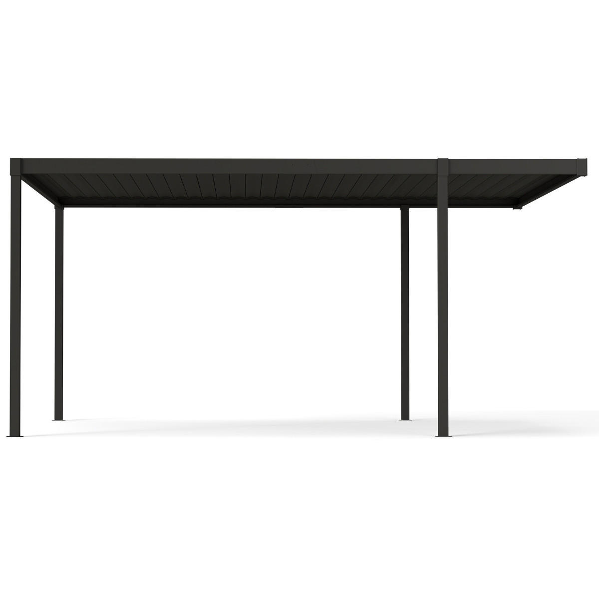 CARPORT Mirador Solid Anthrazit 3x5m verstellbares Lamellendach Stahl - Anthrazit, Kunststoff (80/175/120cm) - Green Spirit