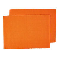 TISCHSET orange im 2er-Set 33/50 cm, 100% Baumwolle - Orange, Textil (33/50cm) - Homescapes