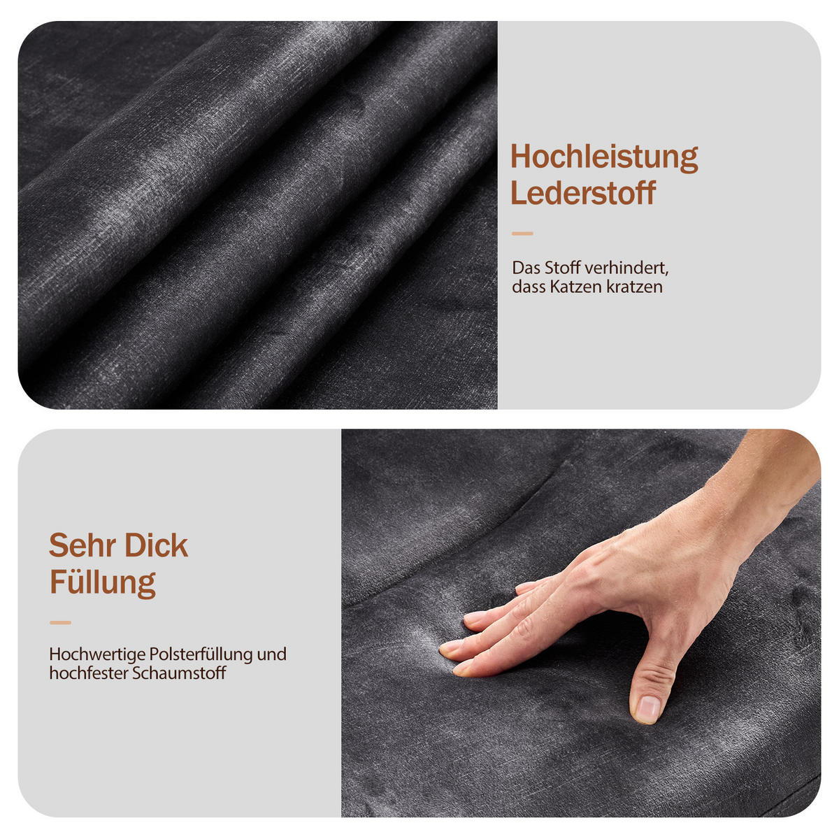 DREHSTUHL DE-41045 mit einziehbaren Fußstütz Grau - Grau, Metall (67/84/80cm) - ComfortXL