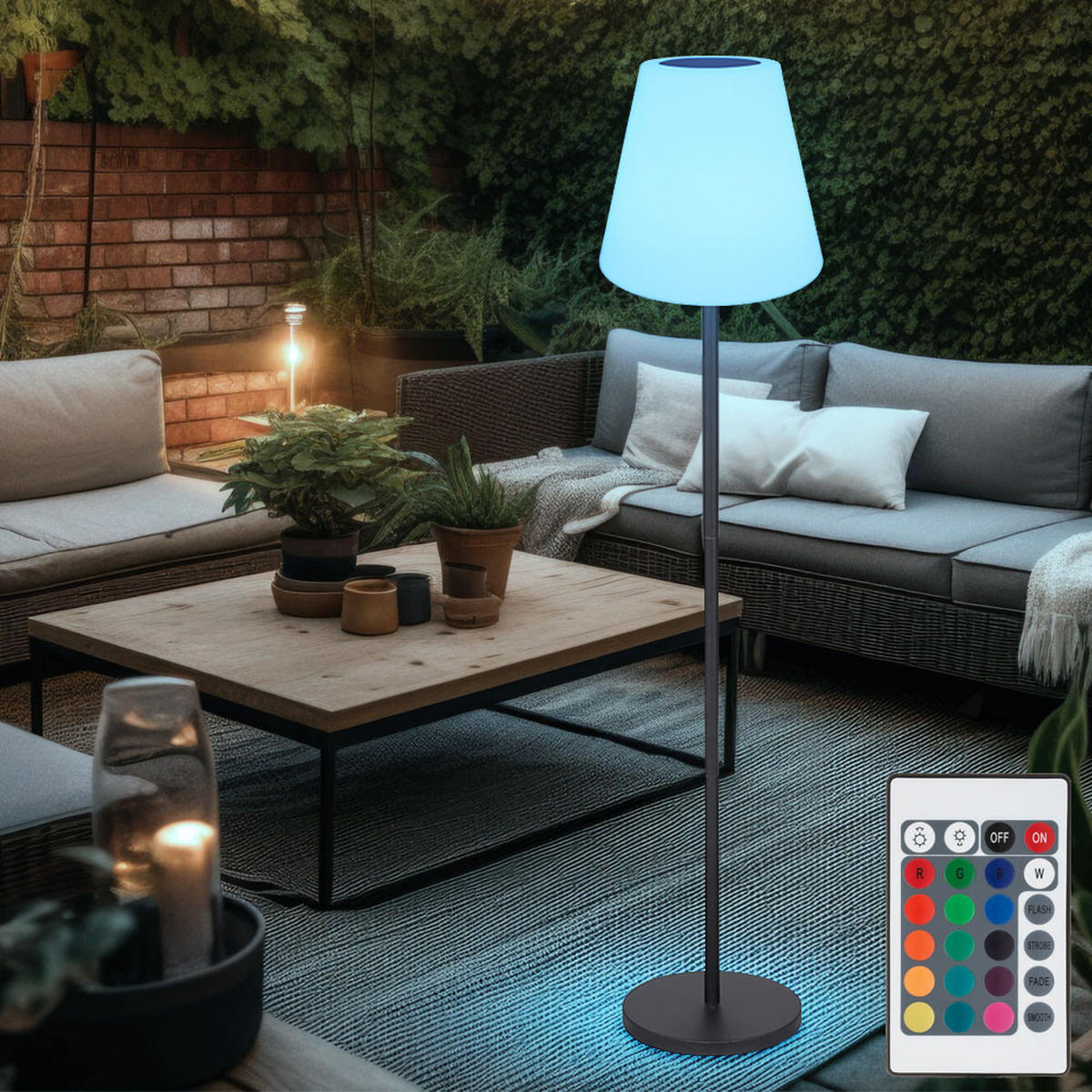 LED WEGELEUCHTE Metall Schwarz Weiß - Schwarz, Kunststoff (34/34/150cm) - Globo Lighting