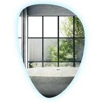 LED SPIEGEL 50x70 cm Design 6000K - Blau, Glas (50/70/0.4cm) - ArtPrintCave